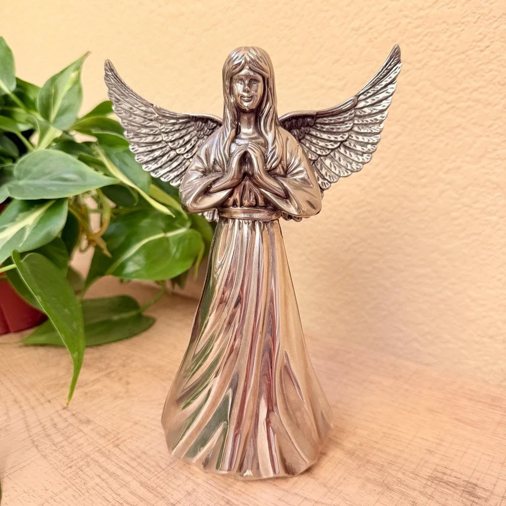 Vintage International Silver Company Angel Silver Plated Taper Candle Holder